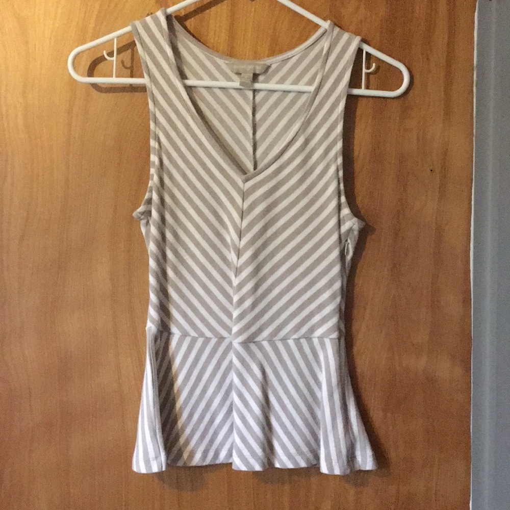 Banana Republic Peplum Tank Top Striped